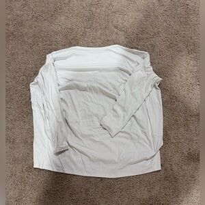 Lululemon nulu back in action long sleeve white tee